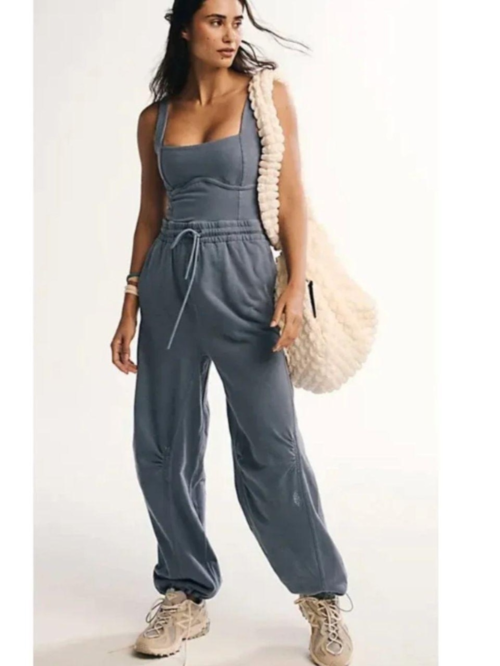 NWOT FP Movement Free People Inbound Onesie Jumpsuit Skyline Blue Medium
